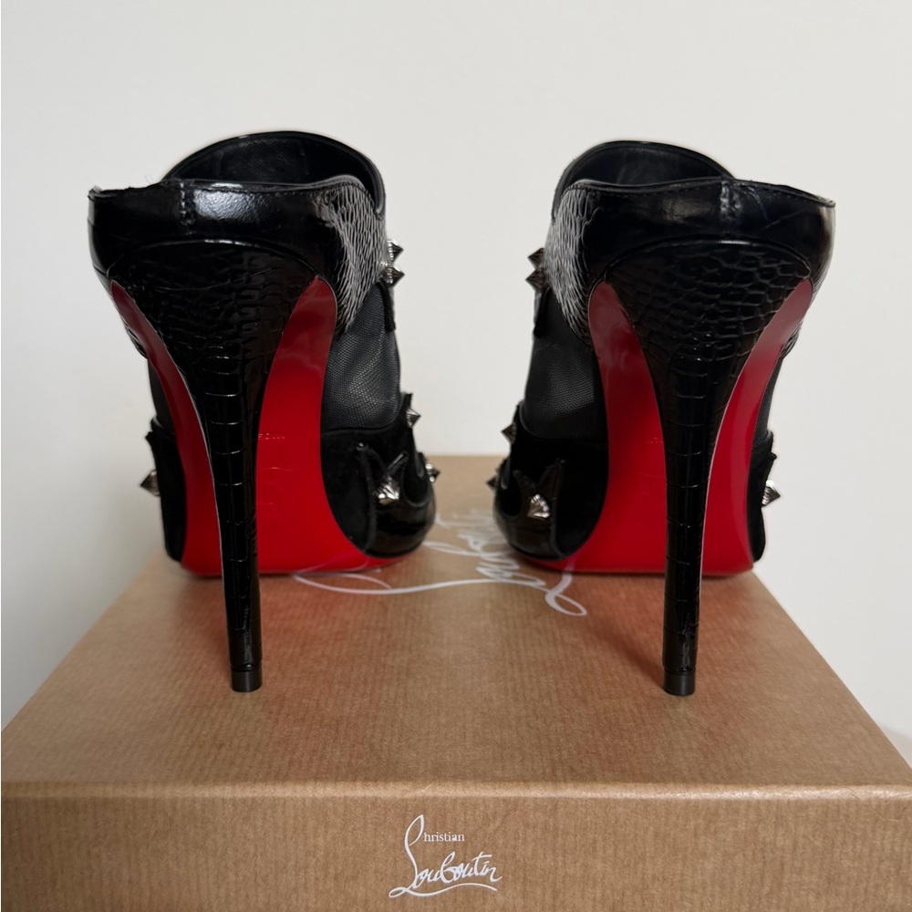 Christian Louboutin Black Mulatiag Spiked Mules - Picture 7 of 12